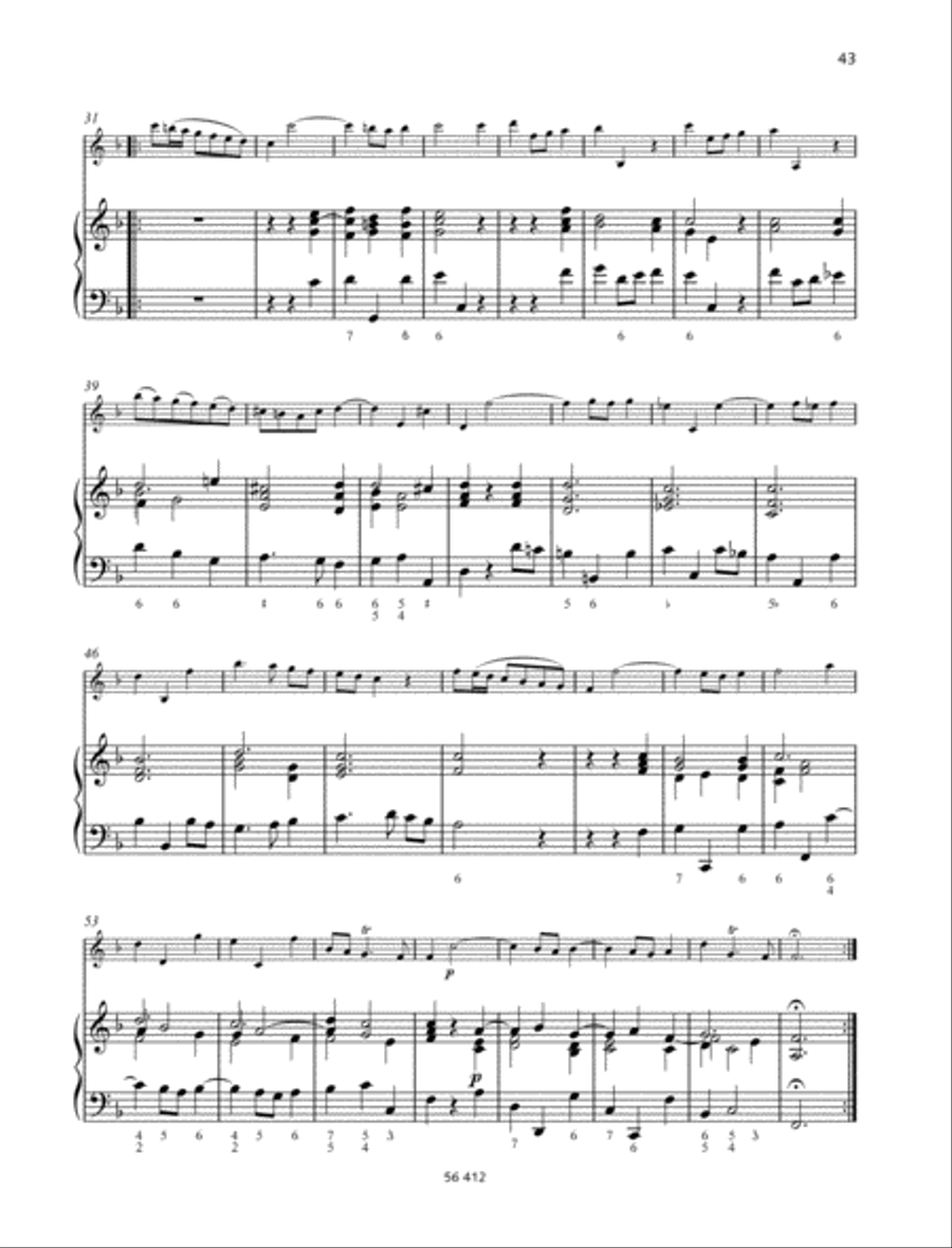 Sonata F major Violin scores gallery preview page 6