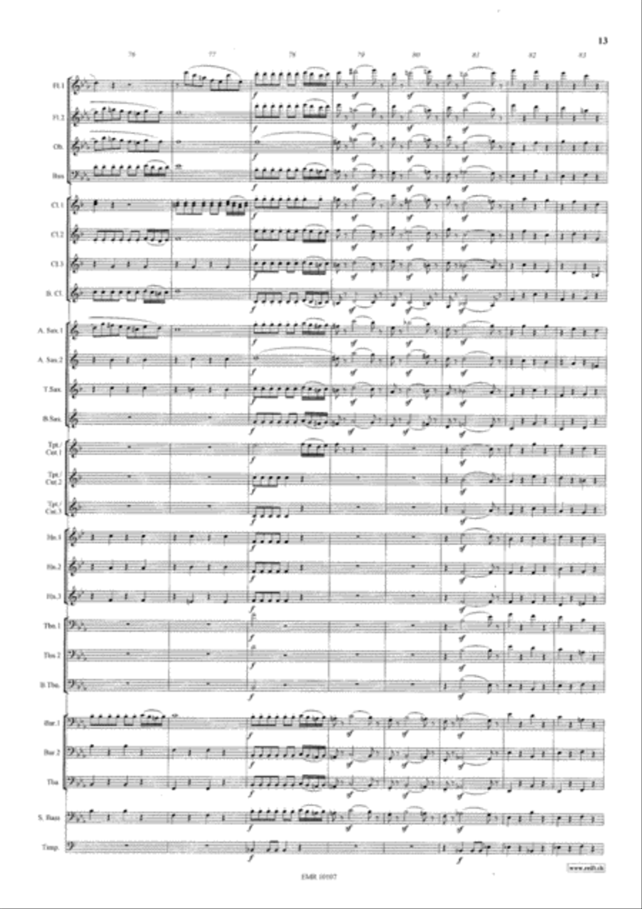 The Magic Flute Overture Concert Band scores gallery preview page 14