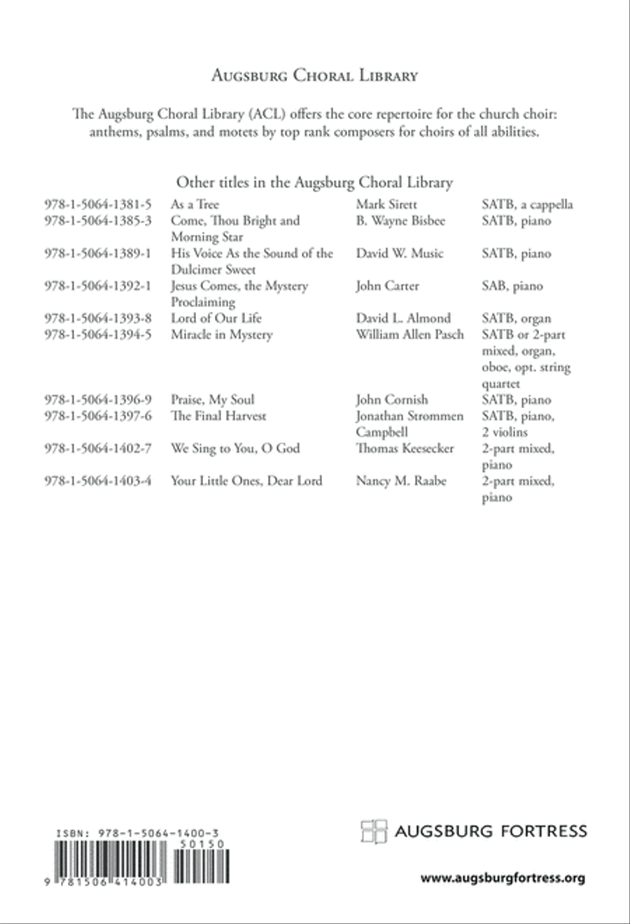 Three Holy Days 4-Part scores gallery preview page 5
