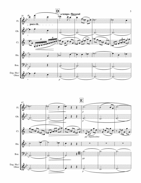 'Mariettas Lied' (Glück, das mir verblieb), arranged for Wind Quintet