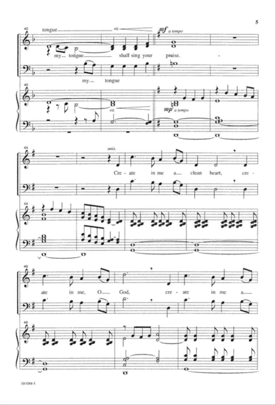 Create in Me a Clean Heart 3-Part scores gallery preview page 5