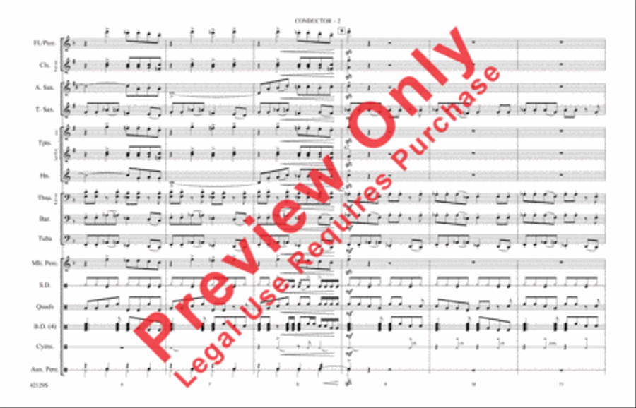 Workin' for a Livin' Marching Band scores gallery preview page 3