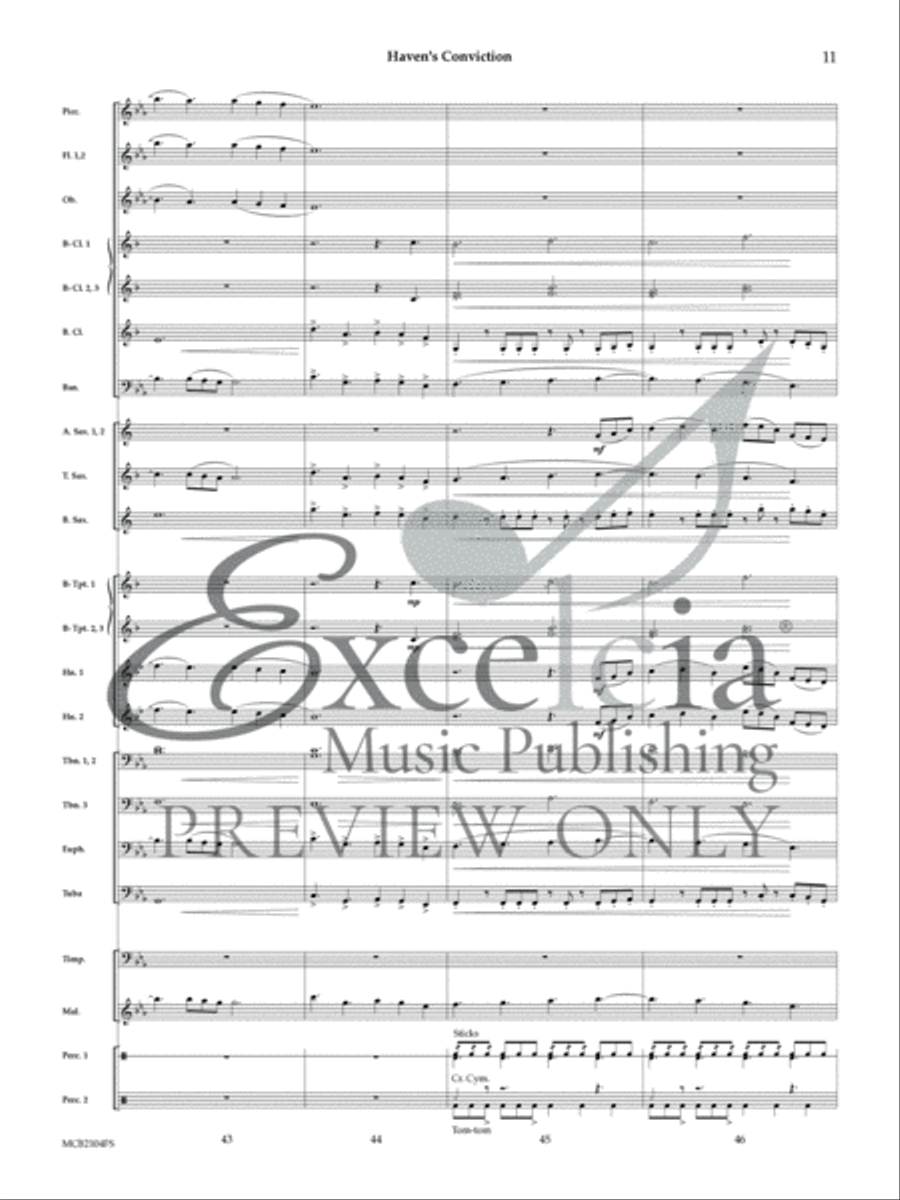 Haven's Conviction Concert Band scores gallery preview page 12