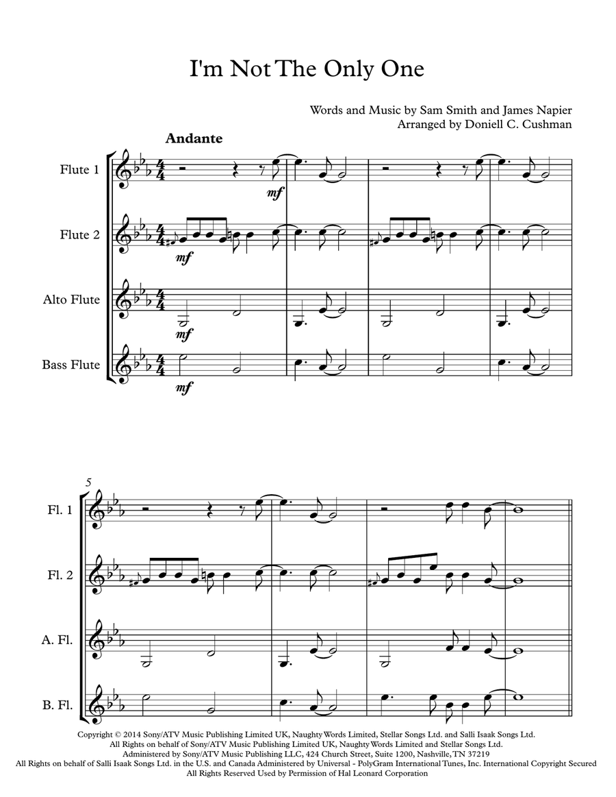 I'm Not The Only One Woodwind Quartet scores gallery preview page 2