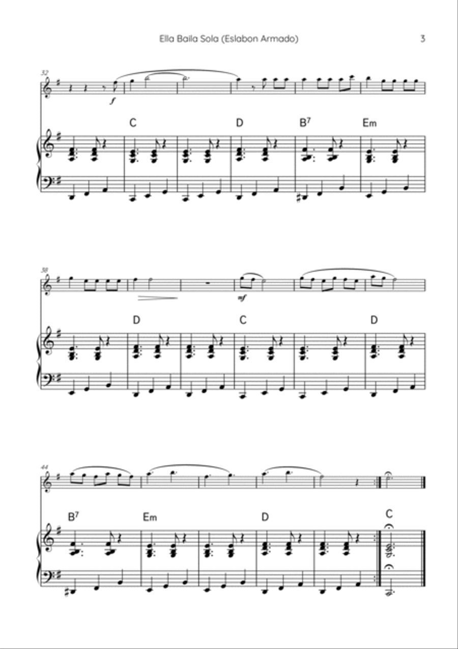 Ella Baila Sola Flute Solo scores gallery preview page 3