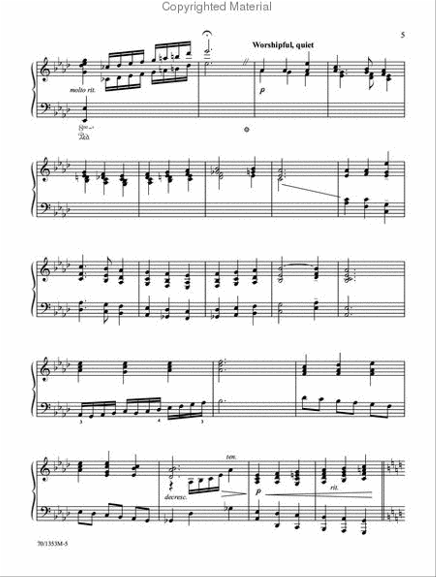 Praise to the Lord, the Almighty Piano Solo scores gallery preview page 5
