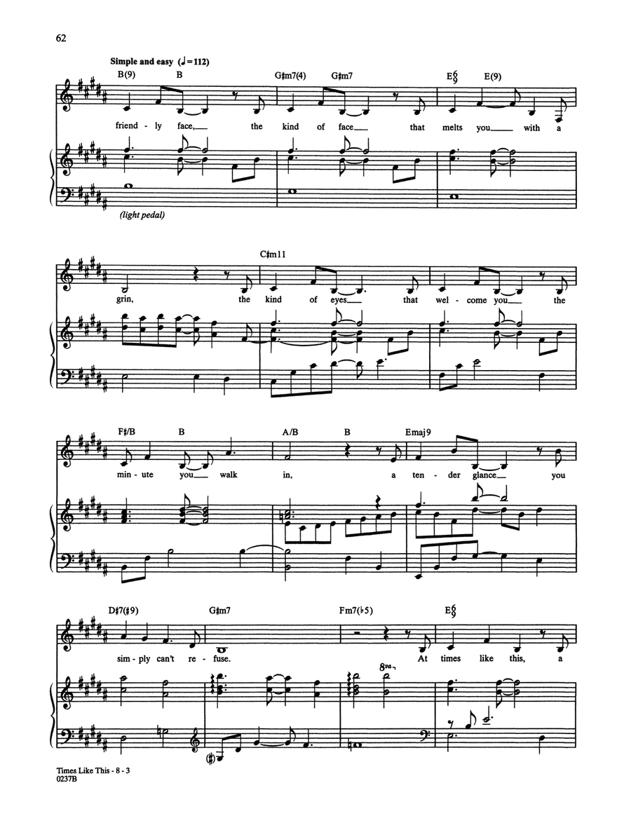Times Like This (from Lucky Stiff) Piano, Vocal scores gallery preview page 3