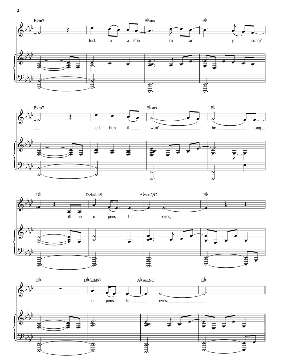 February Song February Song Piano, Vocal scores gallery preview page 2