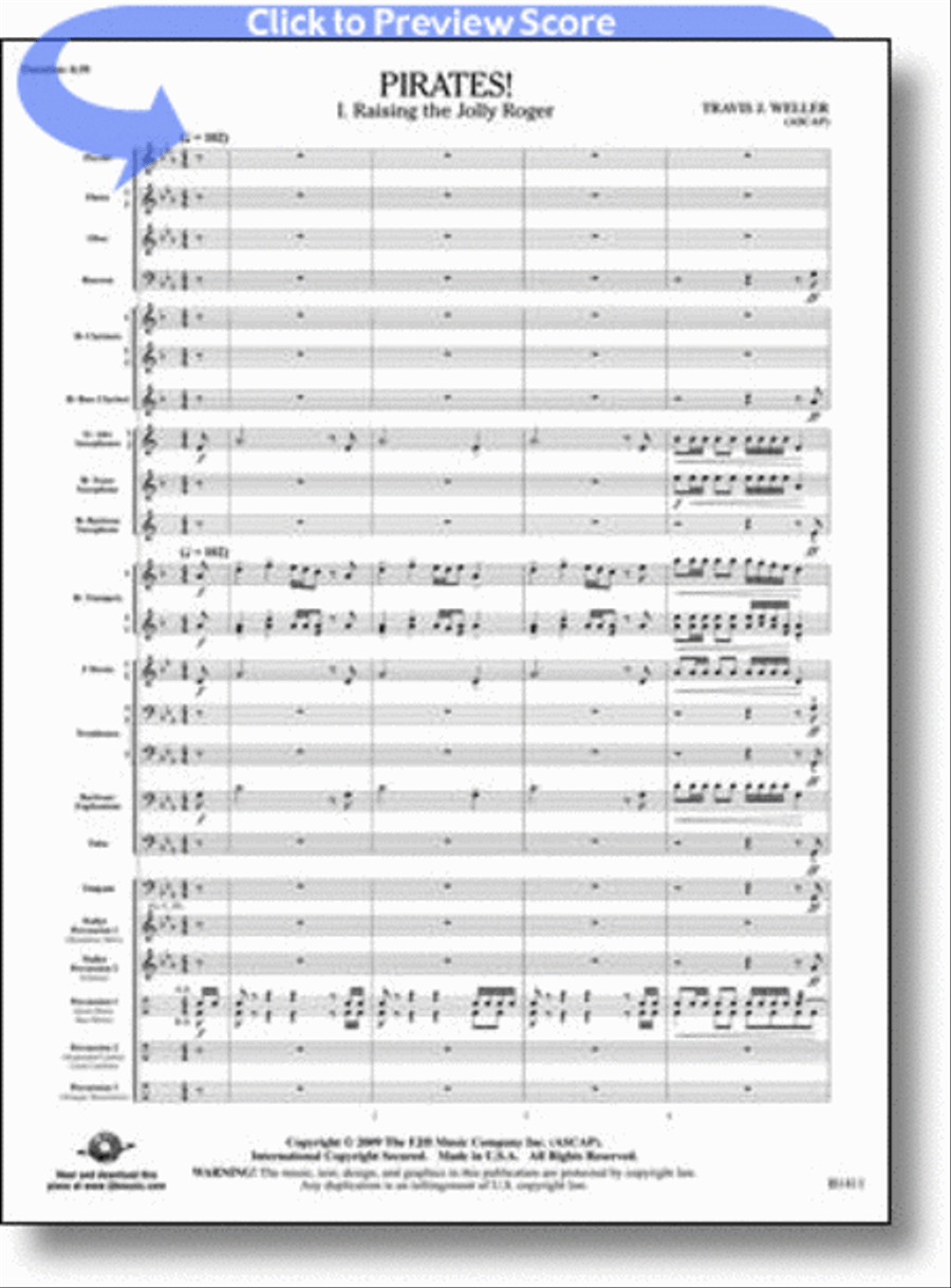 Pirates! Concert Band scores gallery preview page 1