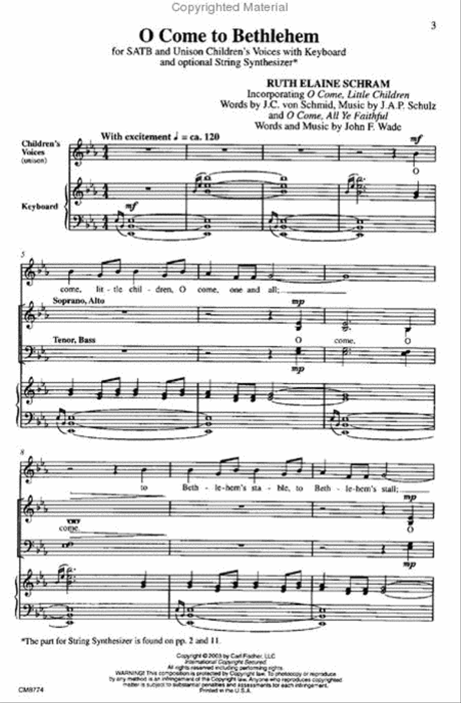 O Come to Bethlehem O Come to Bethlehem 4-Part scores gallery preview page 2