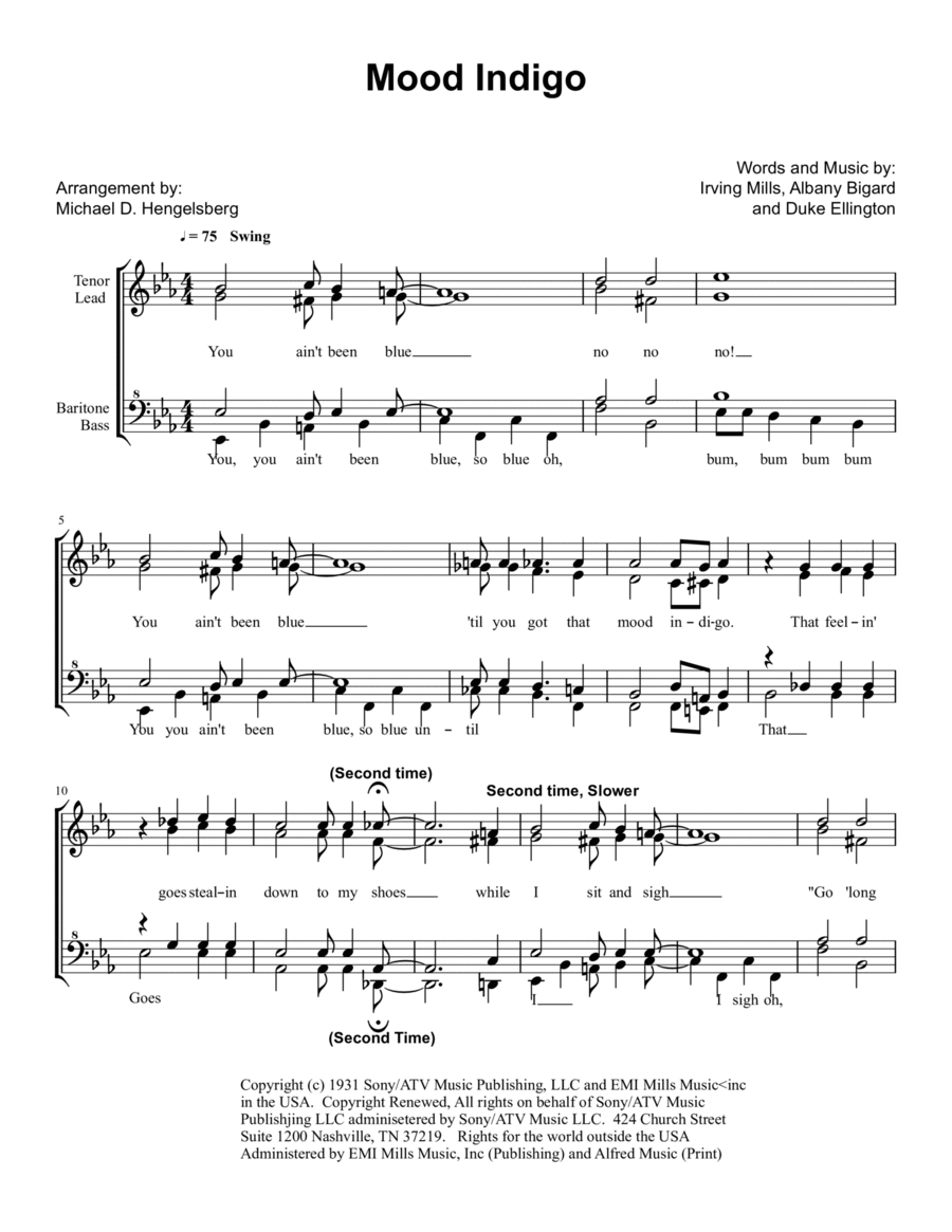 Mood Indigo Mood Indigo SSAA scores gallery preview page 1