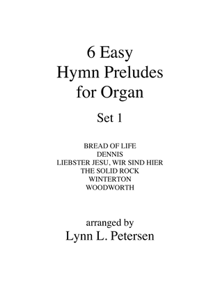 Book cover for 6 Easy Hymn Preludes for Organ - Set 1