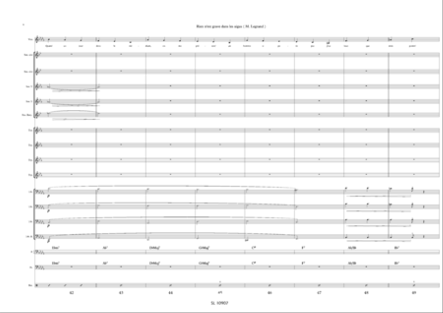 Rien n'est grave dans les aigues pour voix solo et big band Jazz Ensemble scores gallery preview page 7