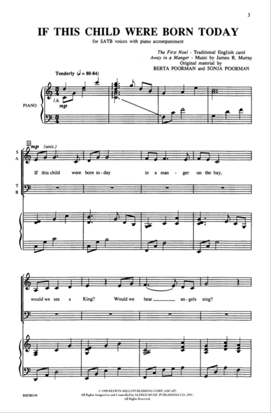 If This Child Were Born Today 4-Part scores gallery preview page 12