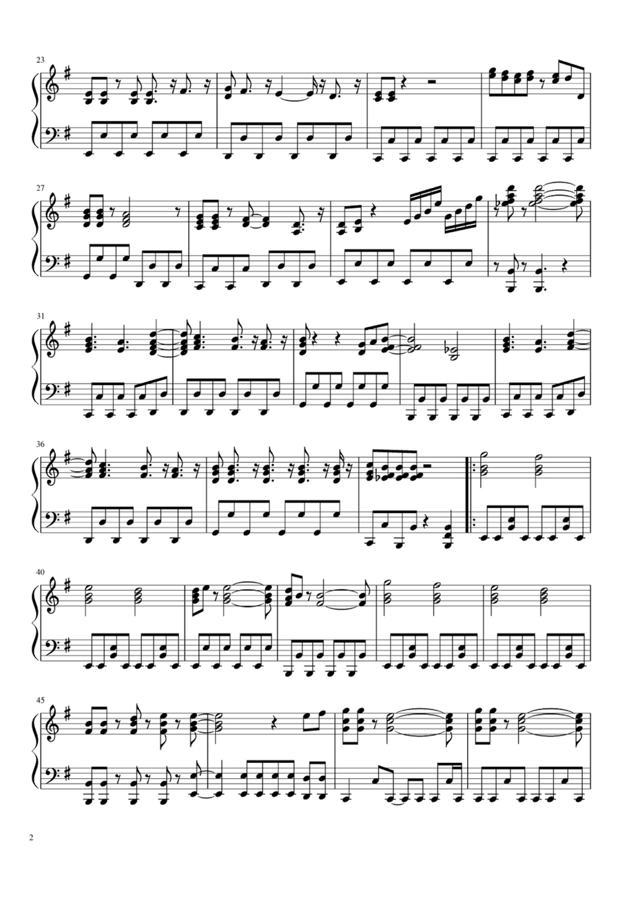 Dragon Ball Easy Piano scores gallery preview page 2