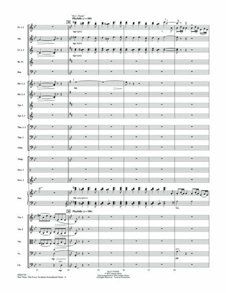 Star Wars: The Force Awakens Soundtrack Suite - Conductor Score (Full Score)