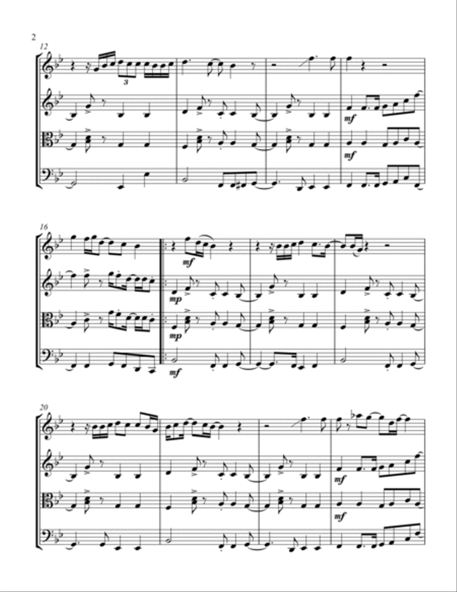 You Are The Best Thing String Quartet scores gallery preview page 2