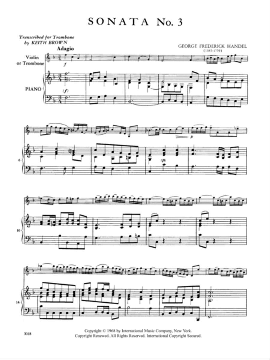 Sonata No. 3 In F Major Piano Accompaniment scores gallery preview page 2
