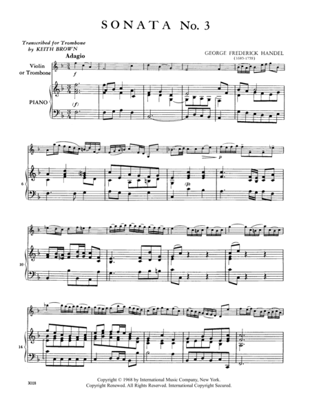 Sonata No. 3 In F Major