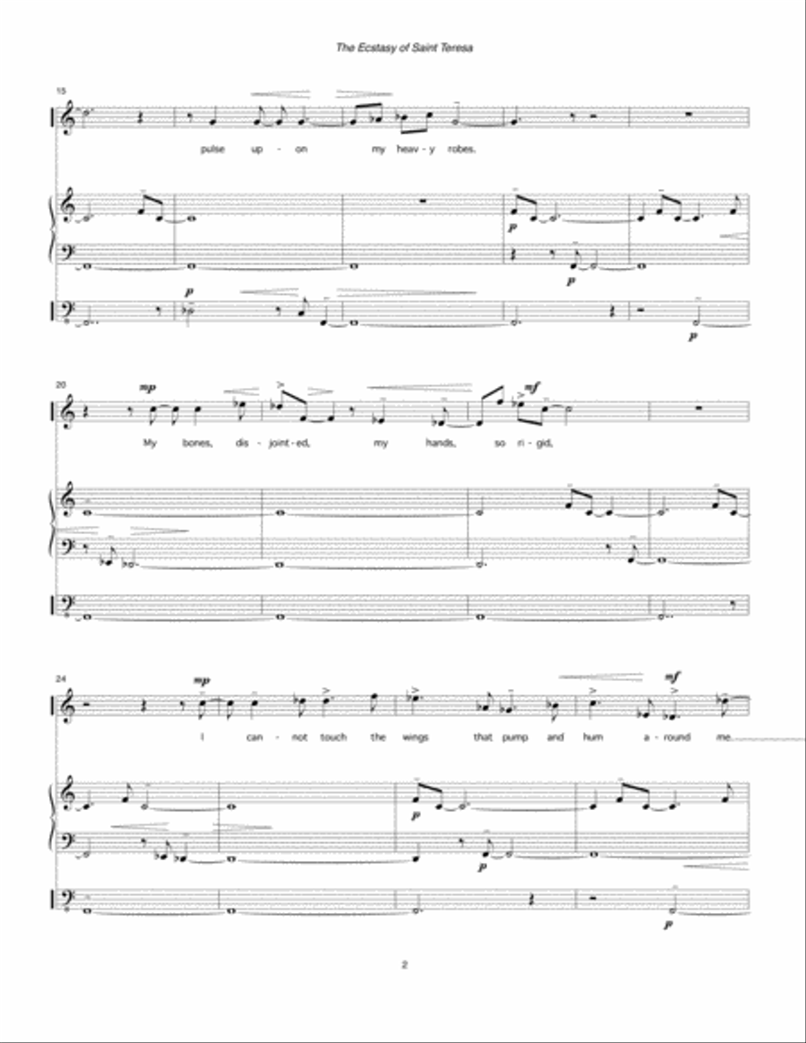 The Ecstasy of Saint Teresa (1998) for mezzo-soprano and organ Mezzo-Soprano Voice scores gallery preview page 4