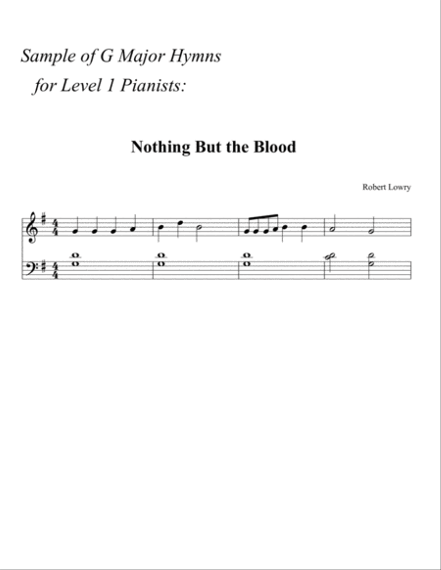 Easily Play Hymns - Level 1 G Major Hymns - Quickly Play and Learn