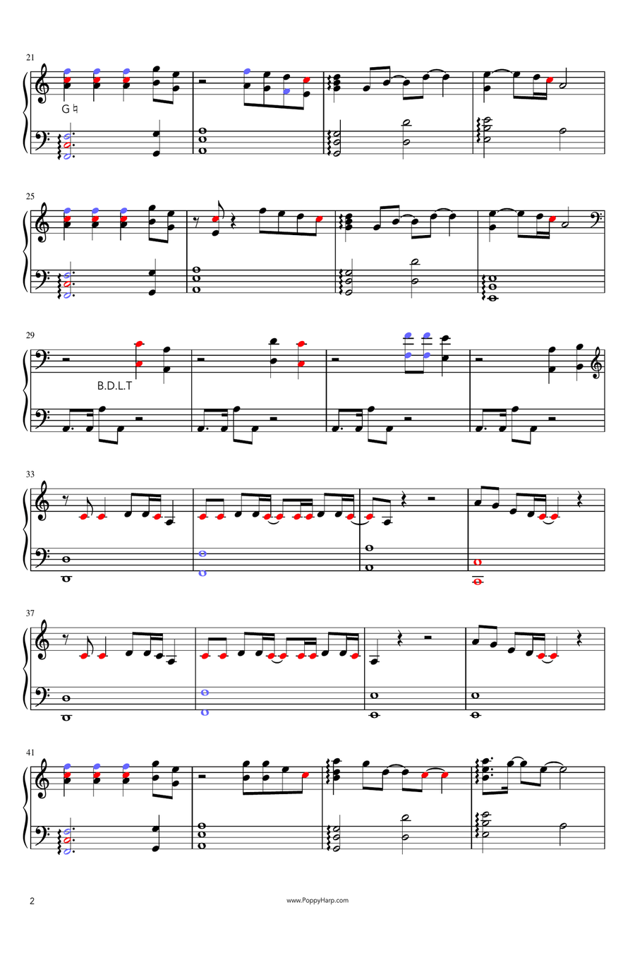 Bloody Mary Pedal Harp scores gallery preview page 2