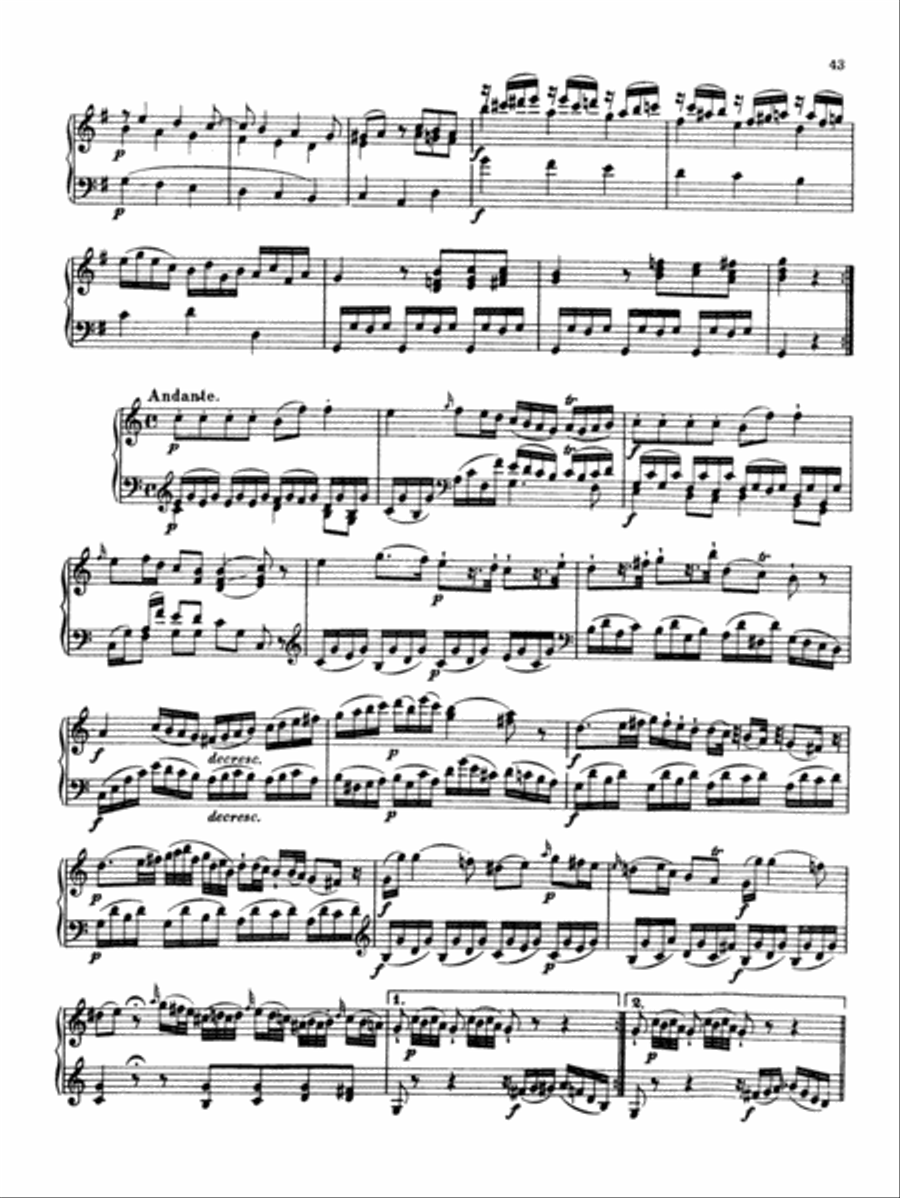 Mozart: Piano Sonata No. 5 in G Major Piano Solo scores gallery preview page 4