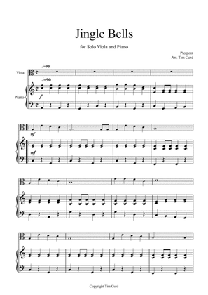 Jingle Bells for Solo Viola and Piano