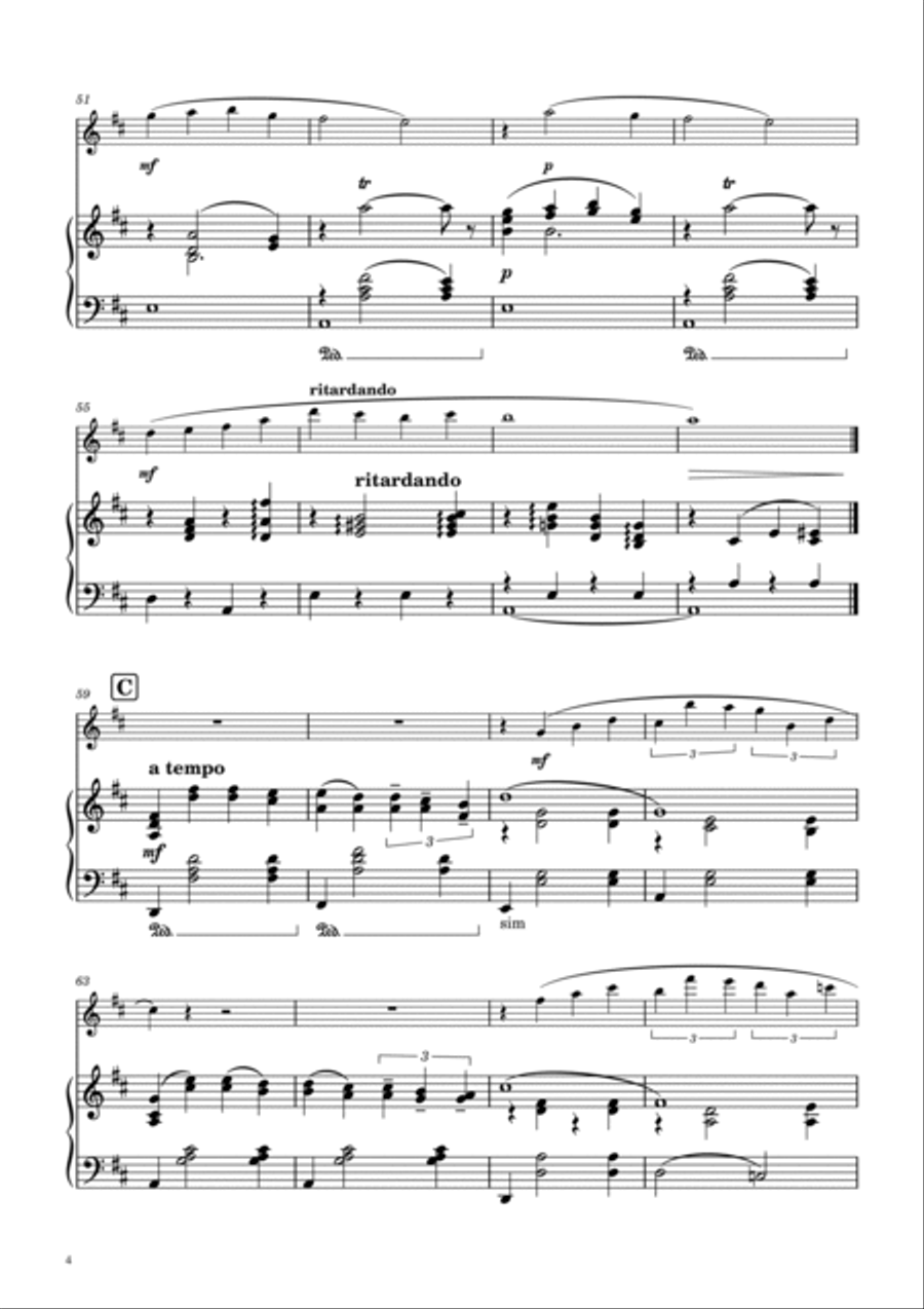 Underneath the Stars for Flute and Piano Flute Solo scores gallery preview page 4