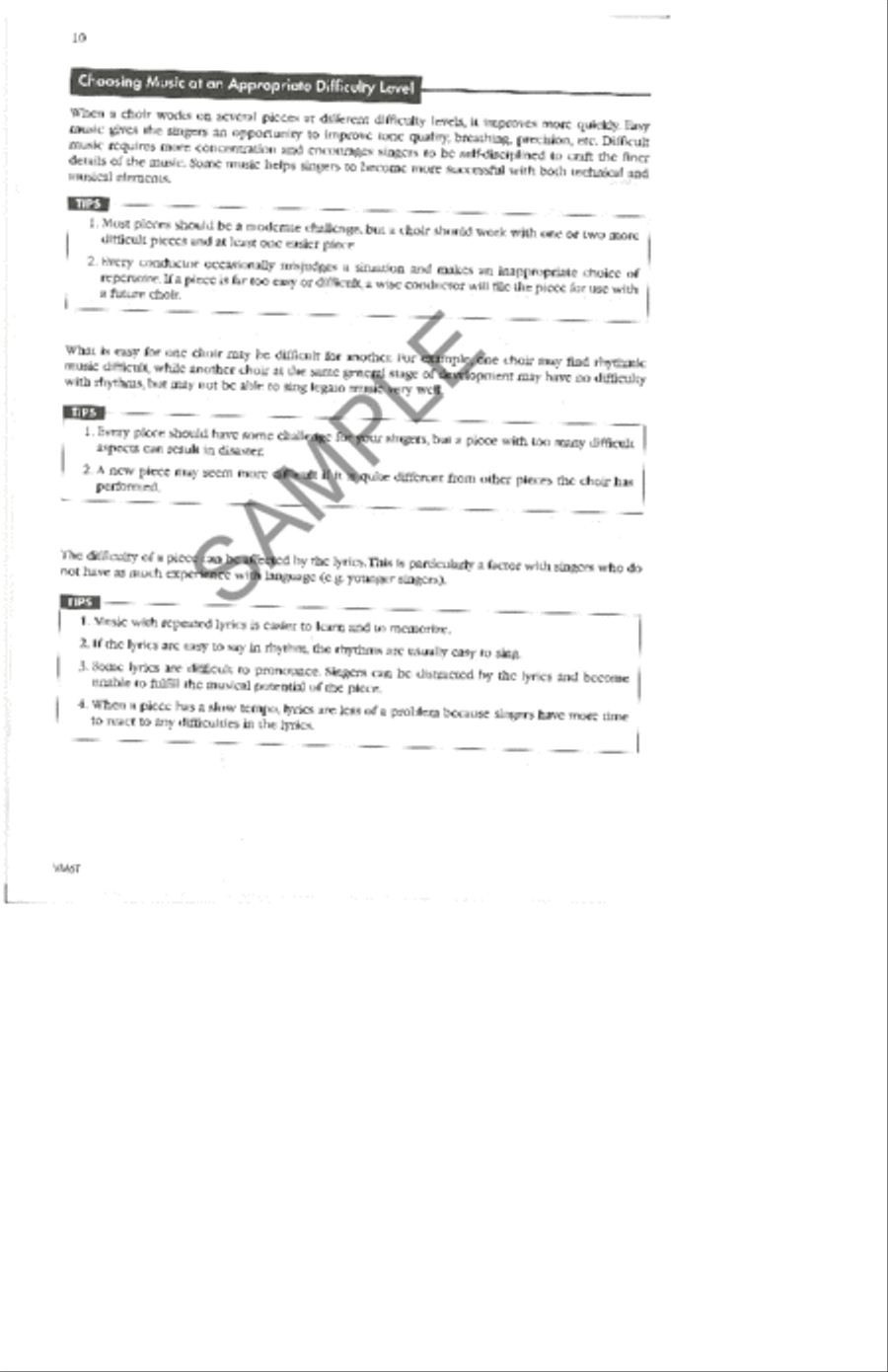 Successful Performing, Book 1 Conductor's Edition Choir scores gallery preview page 2