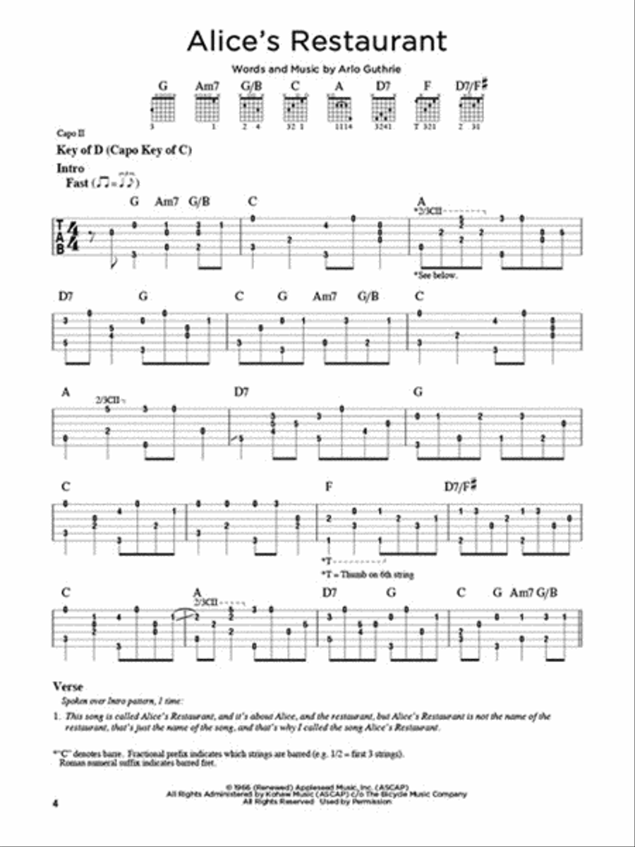 First 50 Songs You Should Fingerpick on Guitar Electric Guitar scores gallery preview page 3