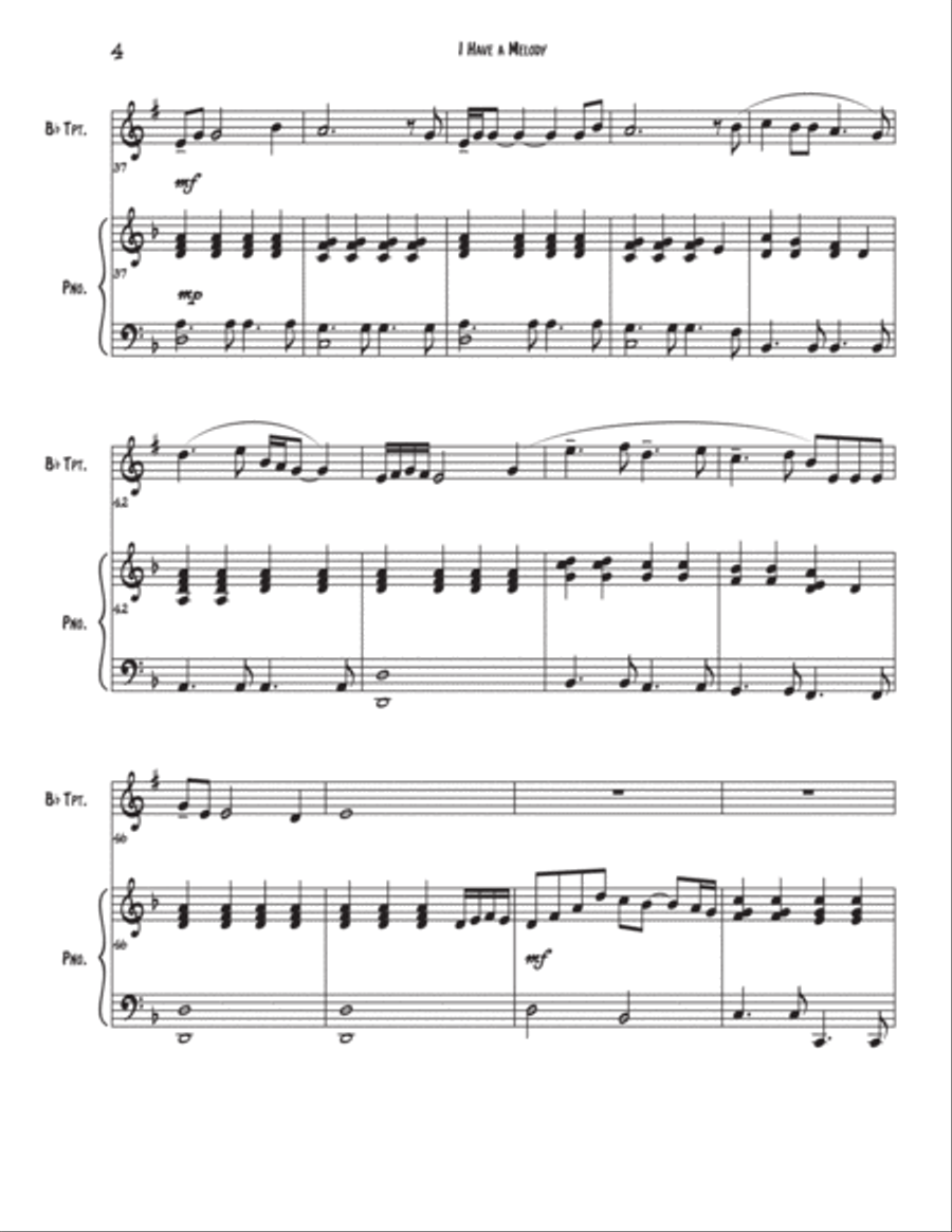I Have A Melody Trumpet Solo scores gallery preview page 5