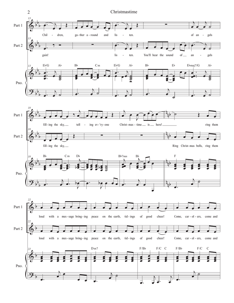 Christmastime 2-Part scores gallery preview page 2