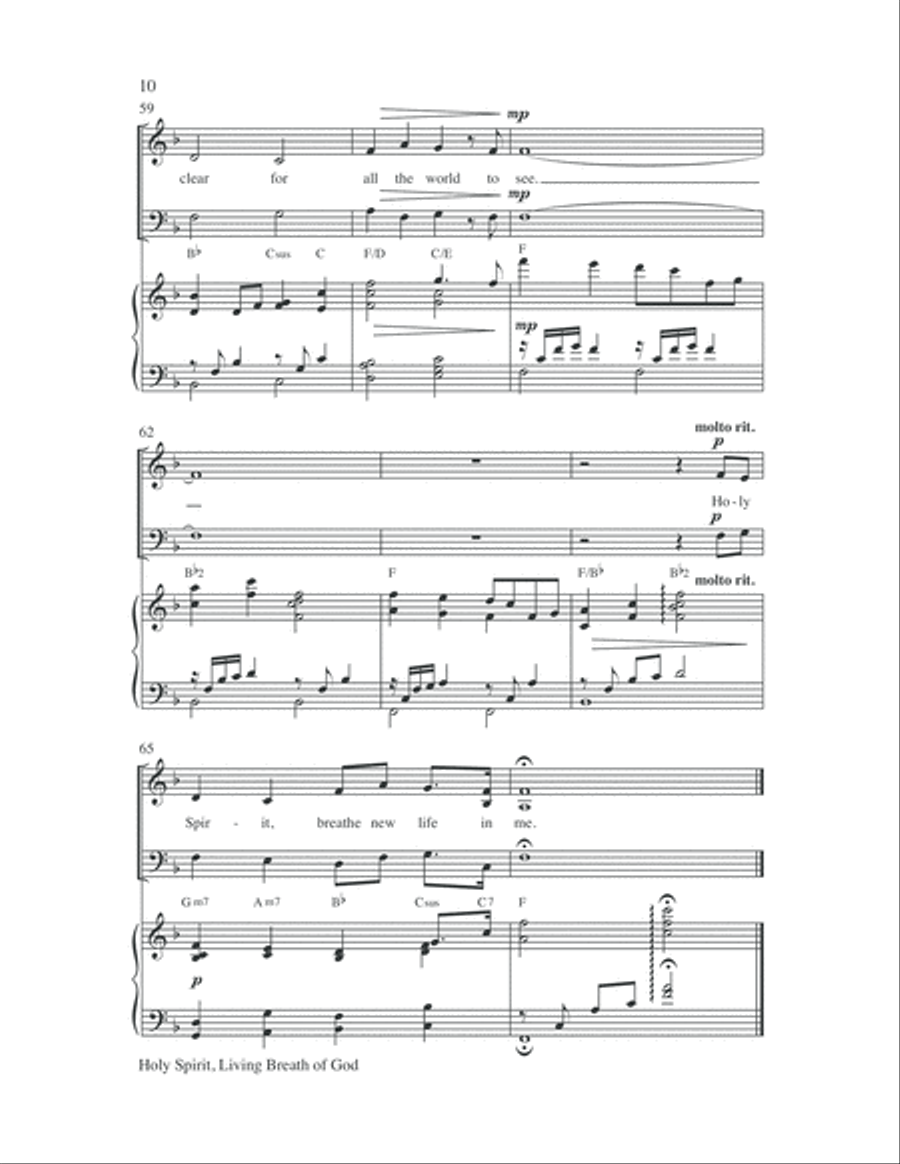 Holy Spirit, Living Breath of God 3-Part scores gallery preview page 10