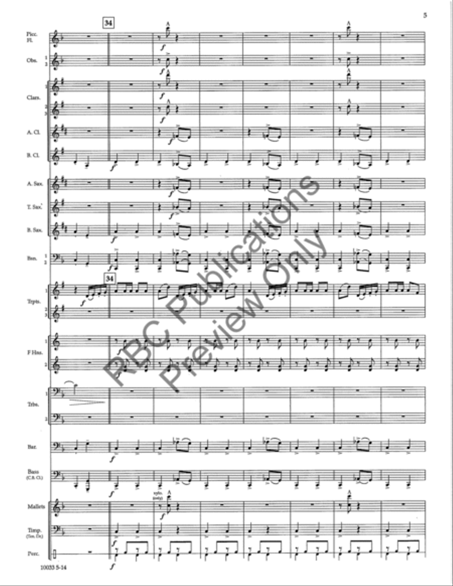 Chateau Le Bombadier (Score) Concert Band scores gallery preview page 8