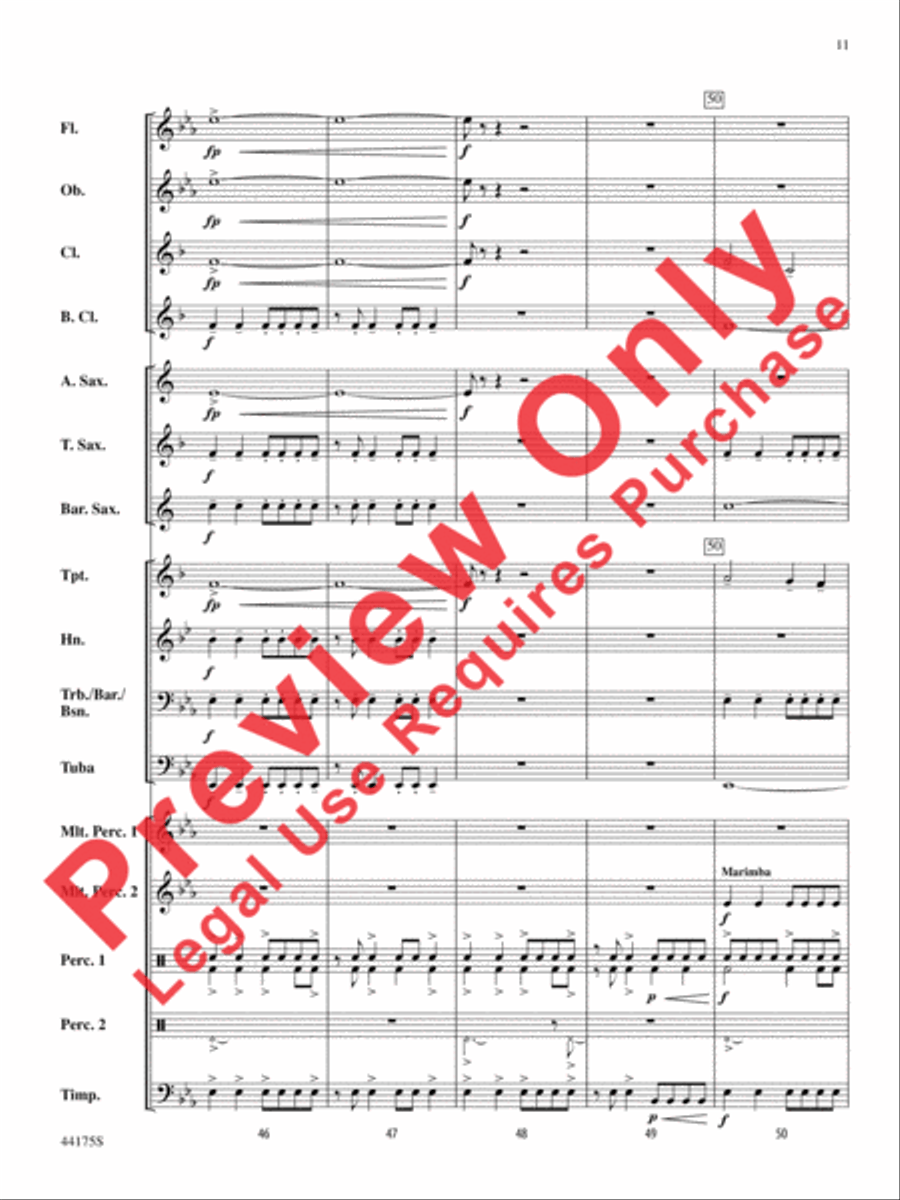 Skygazer Fanfare Concert Band scores gallery preview page 12