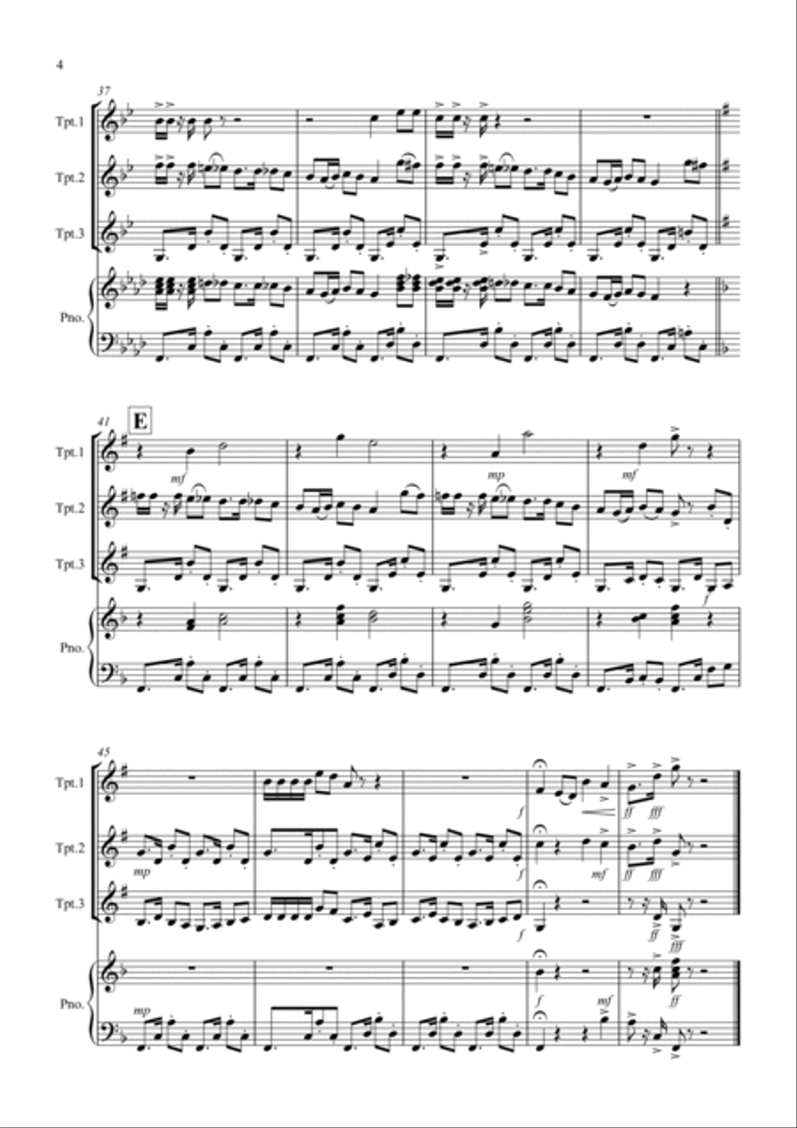 Habanera (Fantasia from Carmen) for Trumpet Trio Trumpet Trio scores gallery preview page 4