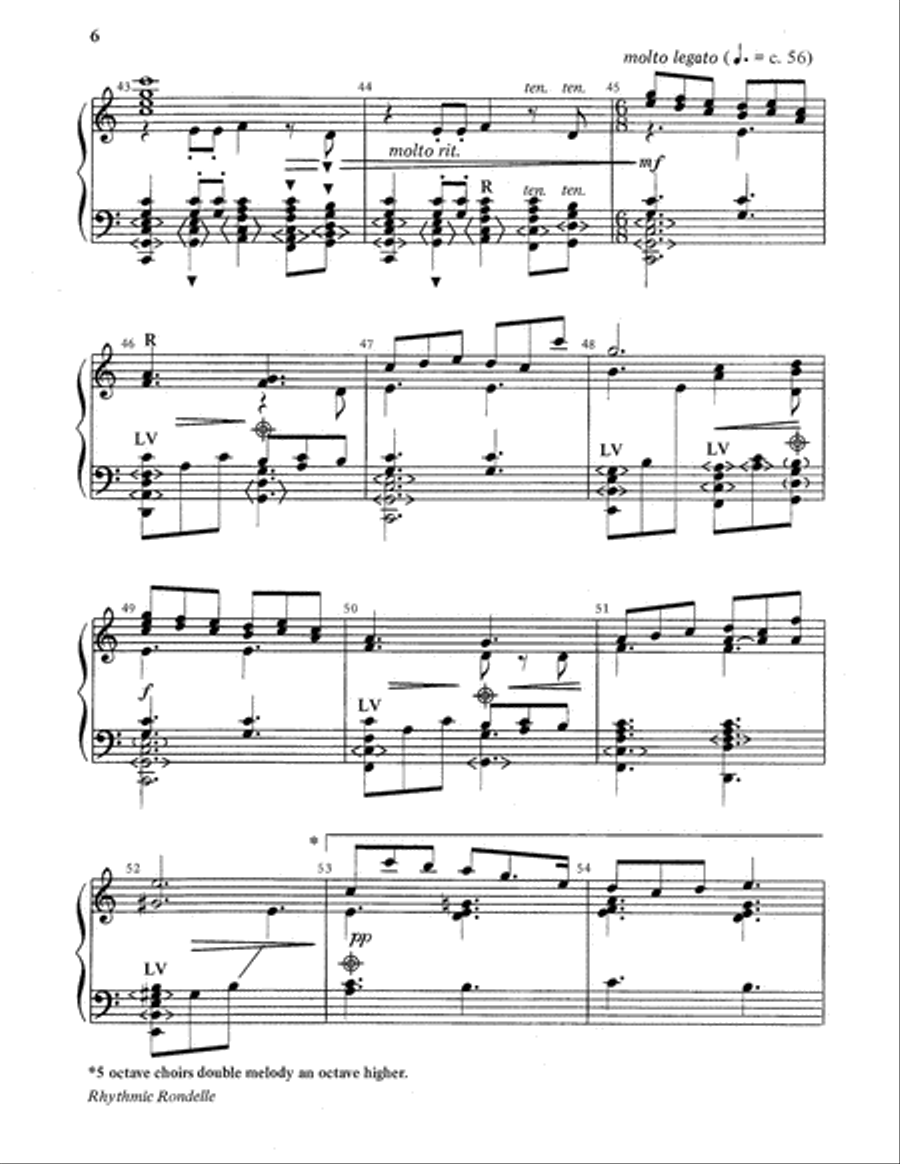 Rhythmic Rondelle-Digital Download Handbell Choir scores gallery preview page 6