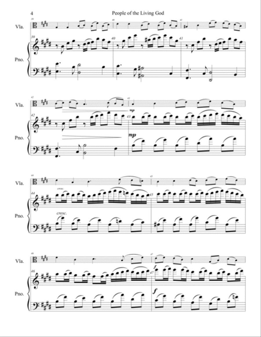 People of the Living God for Viola Viola scores gallery preview page 5