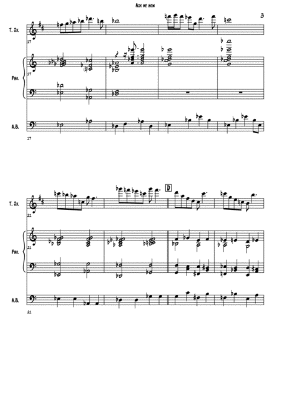 Ask Me Now Small Ensemble scores gallery preview page 3