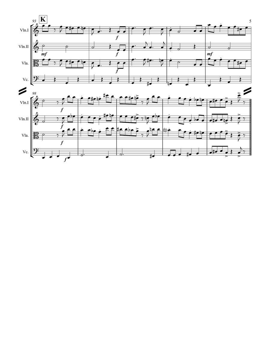 Let It Snow! Let It Snow! Let It Snow! String Quartet scores gallery preview page 6