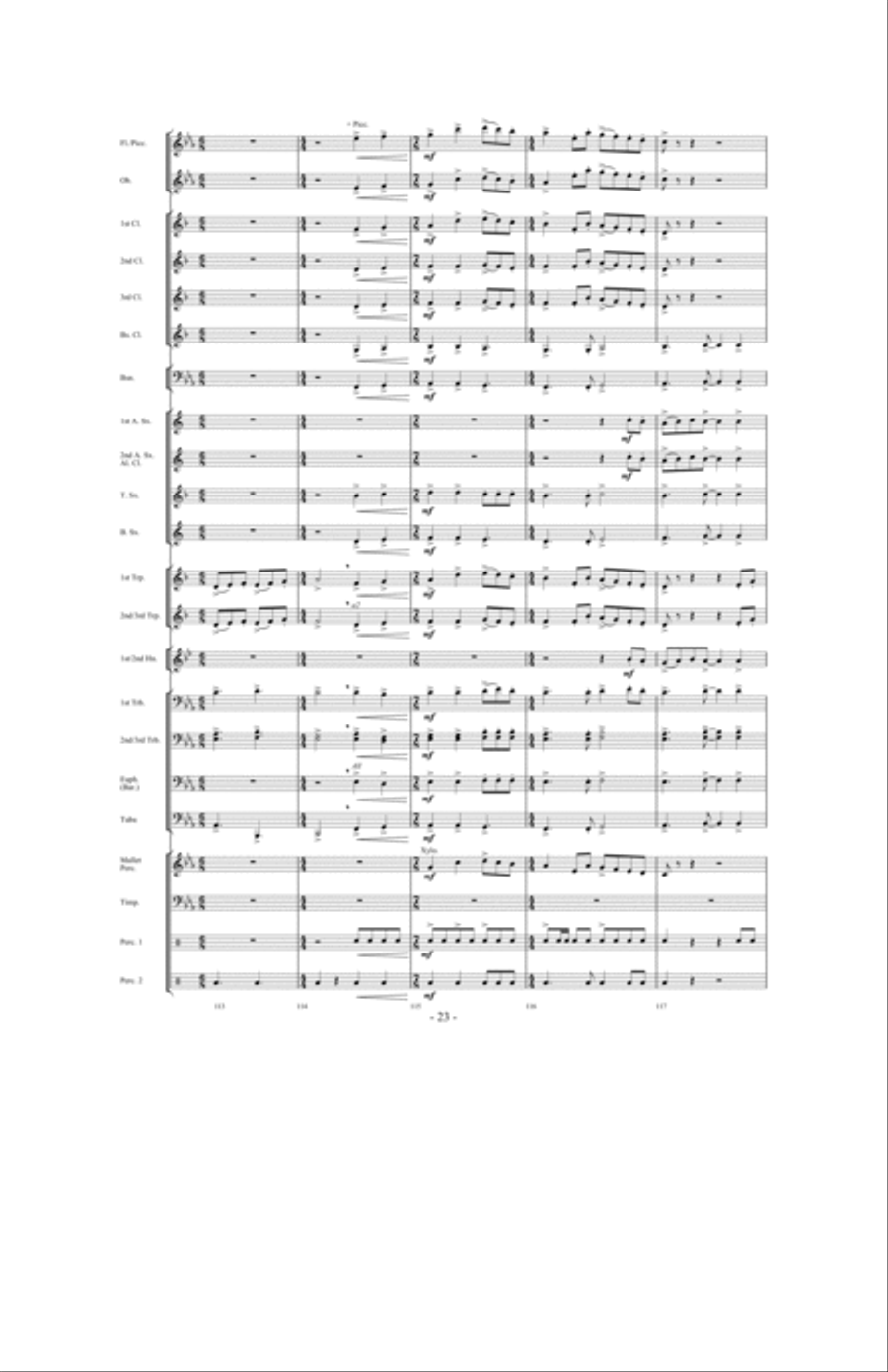 Forever Shining Concert Band scores gallery preview page 22