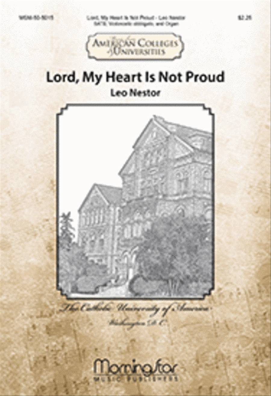 Lord, My Heart Is Not Proud (Choral Score) image number null