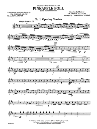 Pineapple Poll (Suite from the Ballet): E-flat Alto Clarinet