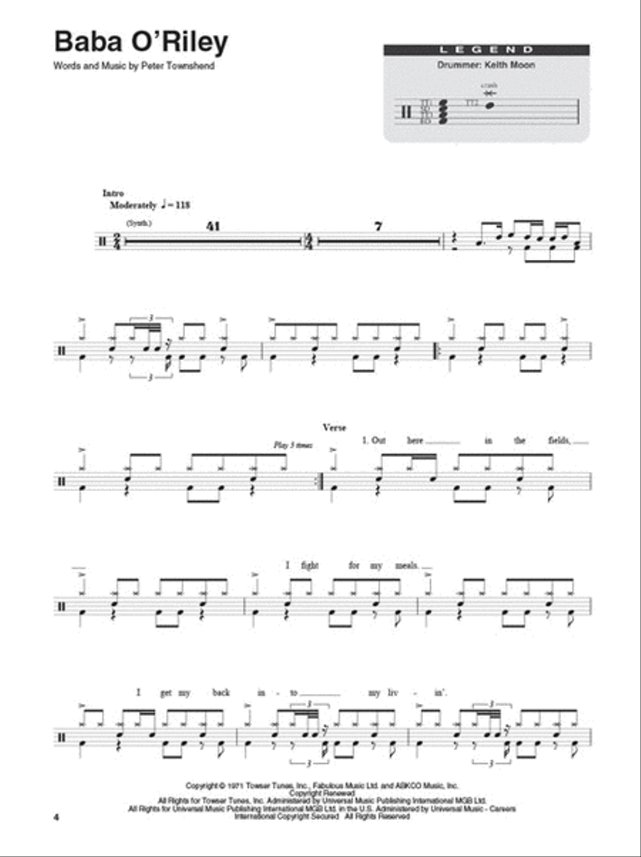 The Who The Who Percussion scores gallery preview page 3