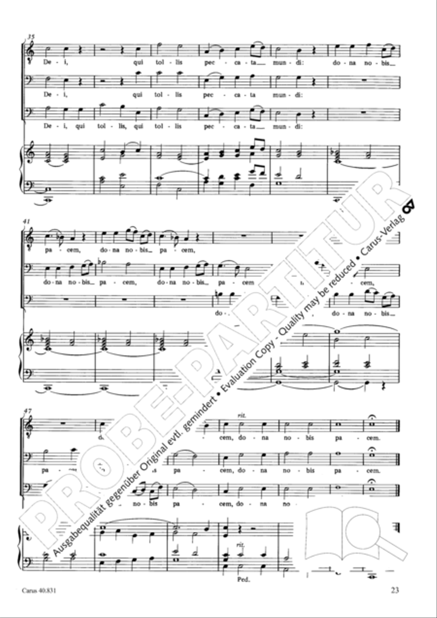 Messe breve no. 5 aux seminaires 3-Part scores gallery preview page 23