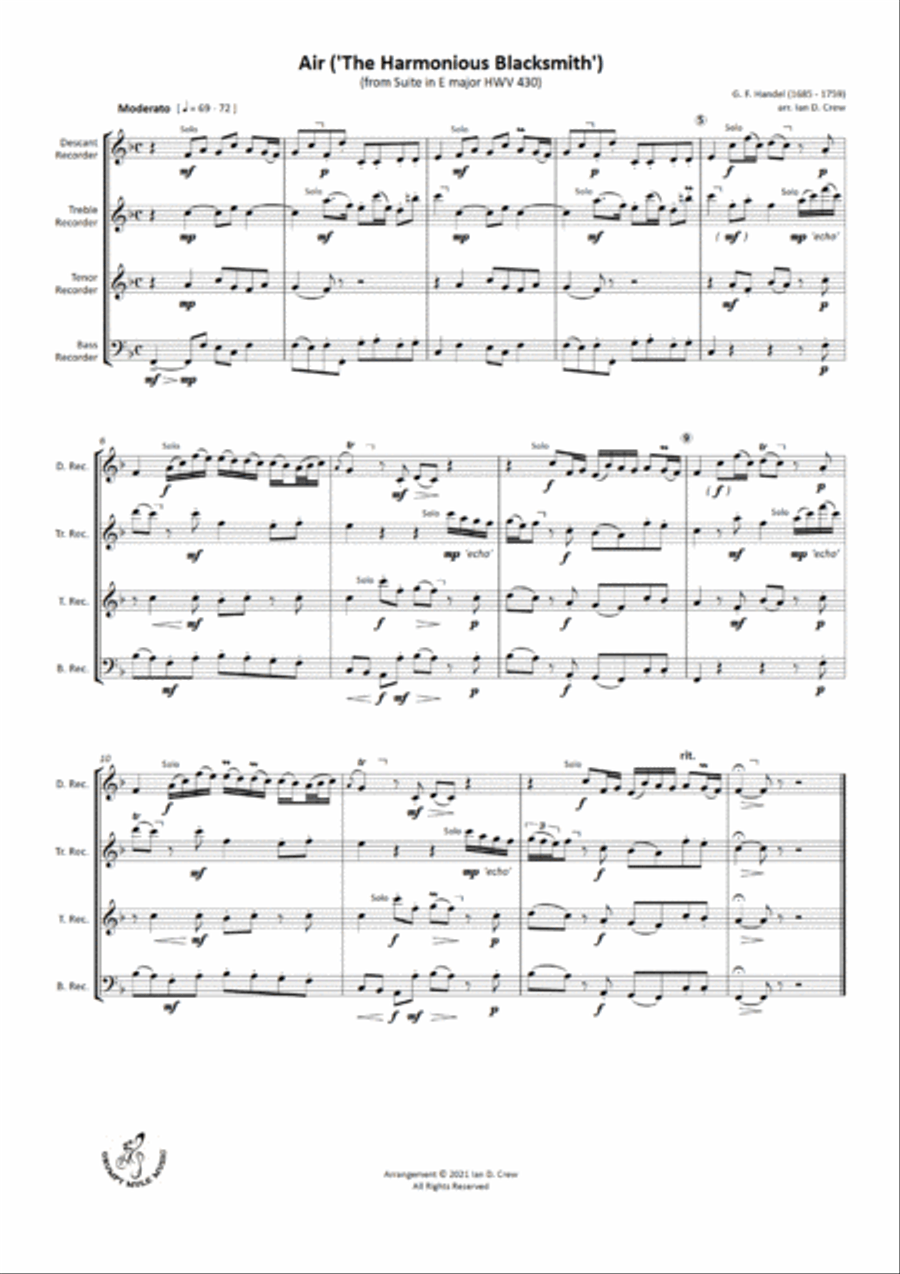 3 by Handel Recorder scores gallery preview page 3