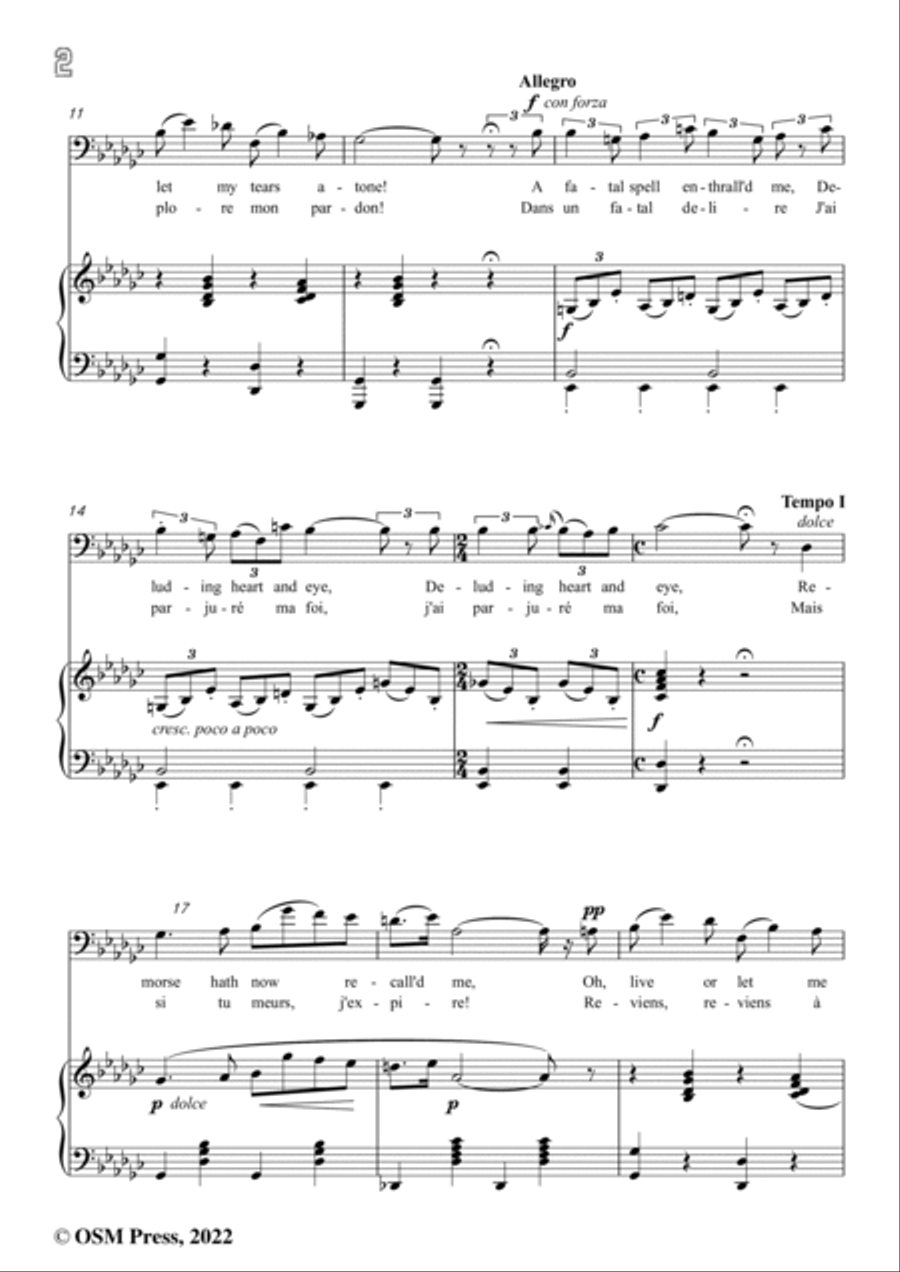 Meyerbeer-Ah!Mon remords te venge,from Pardon de Ploermel Voice scores gallery preview page 4