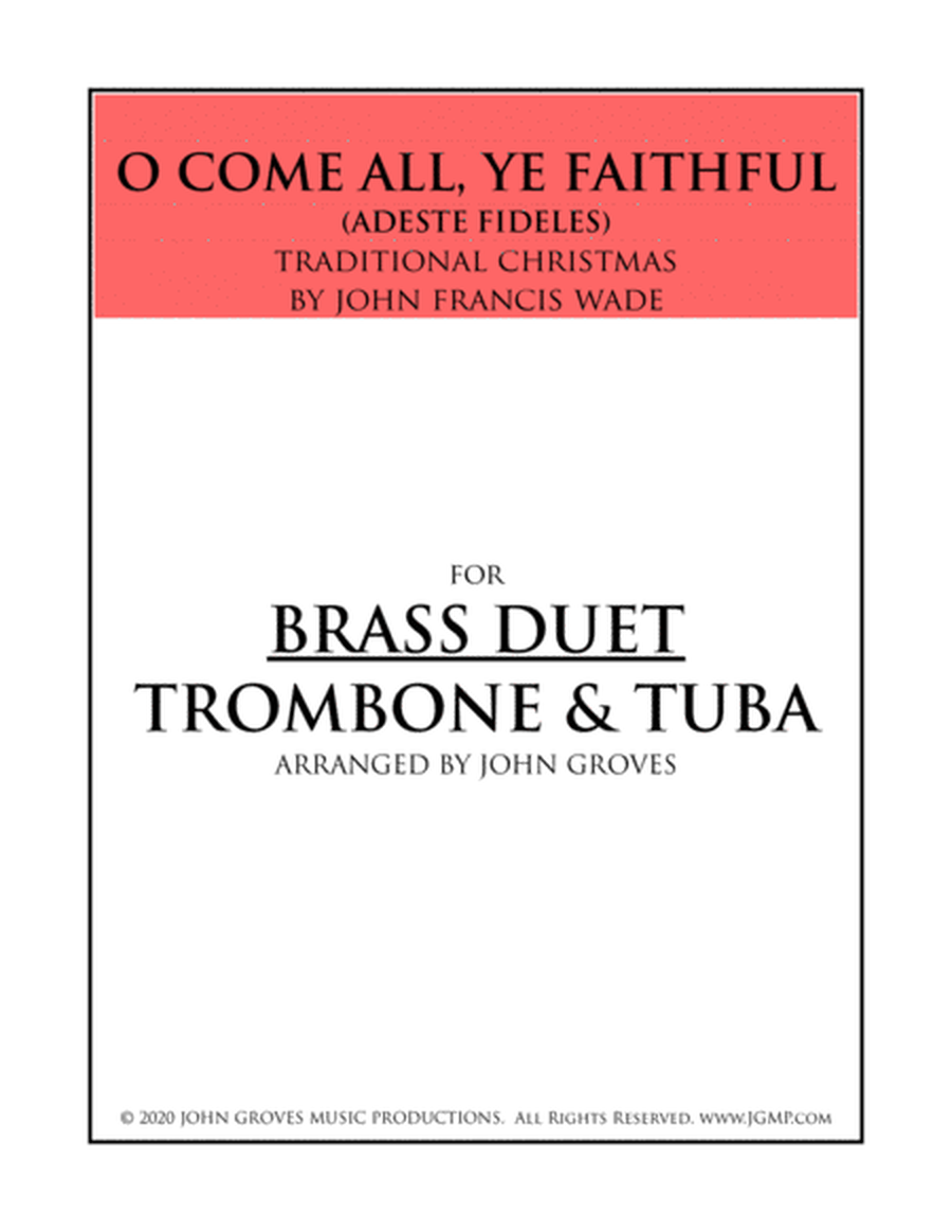 O Come, All Ye Faithful (Adeste Fideles) - Trombone & Tuba Duet image number null