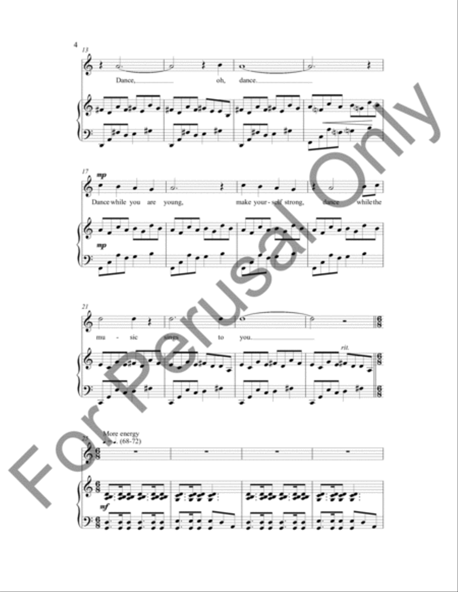Dance While The Music Sings To You SA scores gallery preview page 3